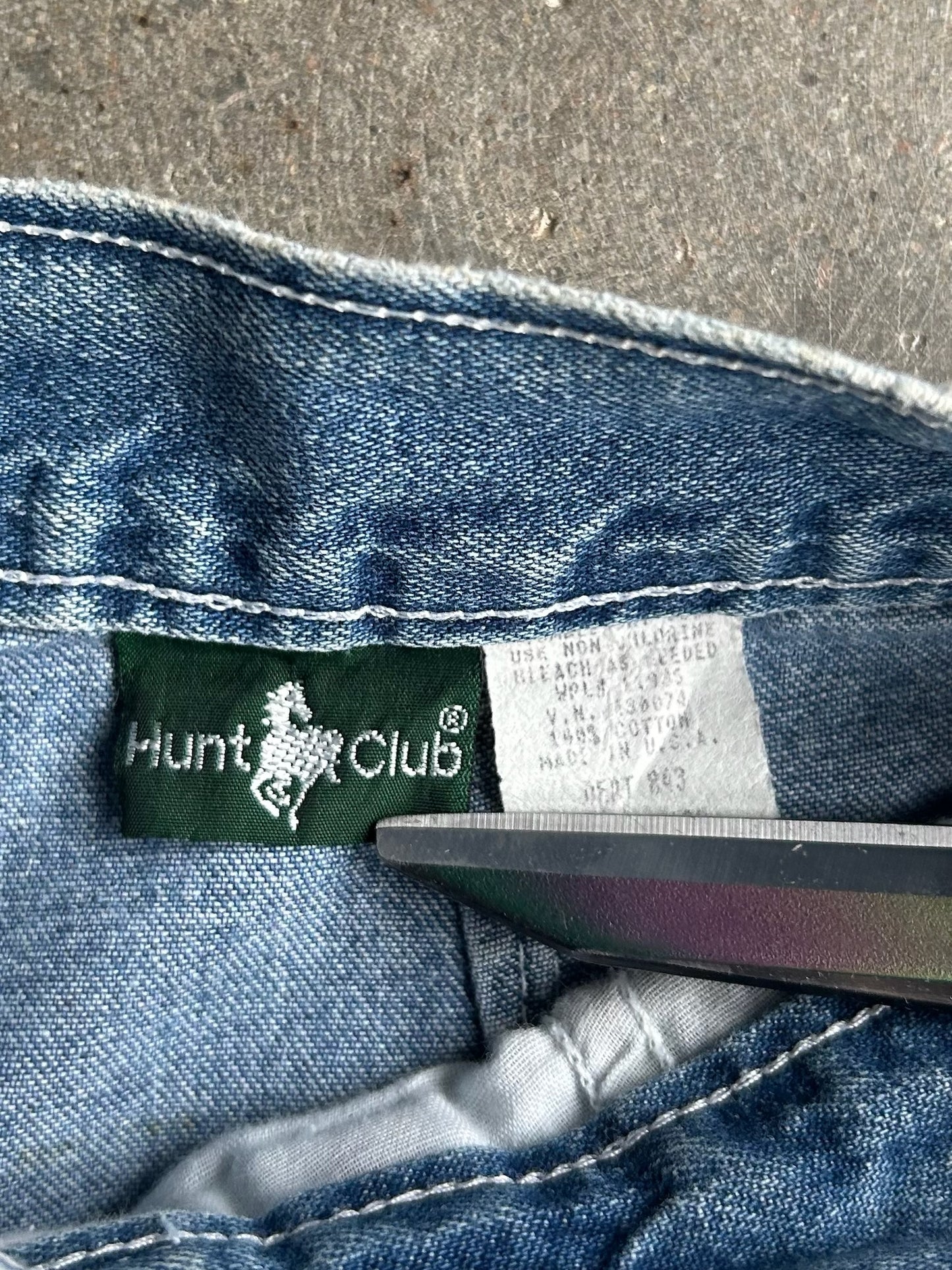 Vintage Faded Dark Wash Hunt Club Denim Shorts - 28