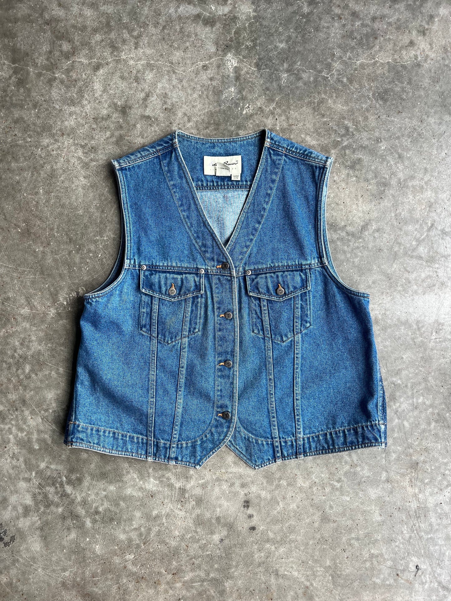 Vintage Eddie Bauer Denim Vest - L