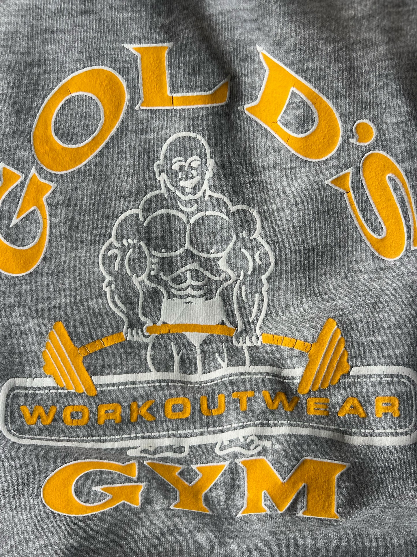 Vintage Grey Golds Gym Crew - L