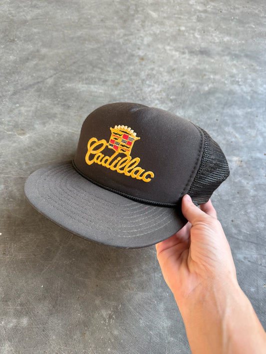 Vintage Brown Cadillac Trucker Snapback Hat