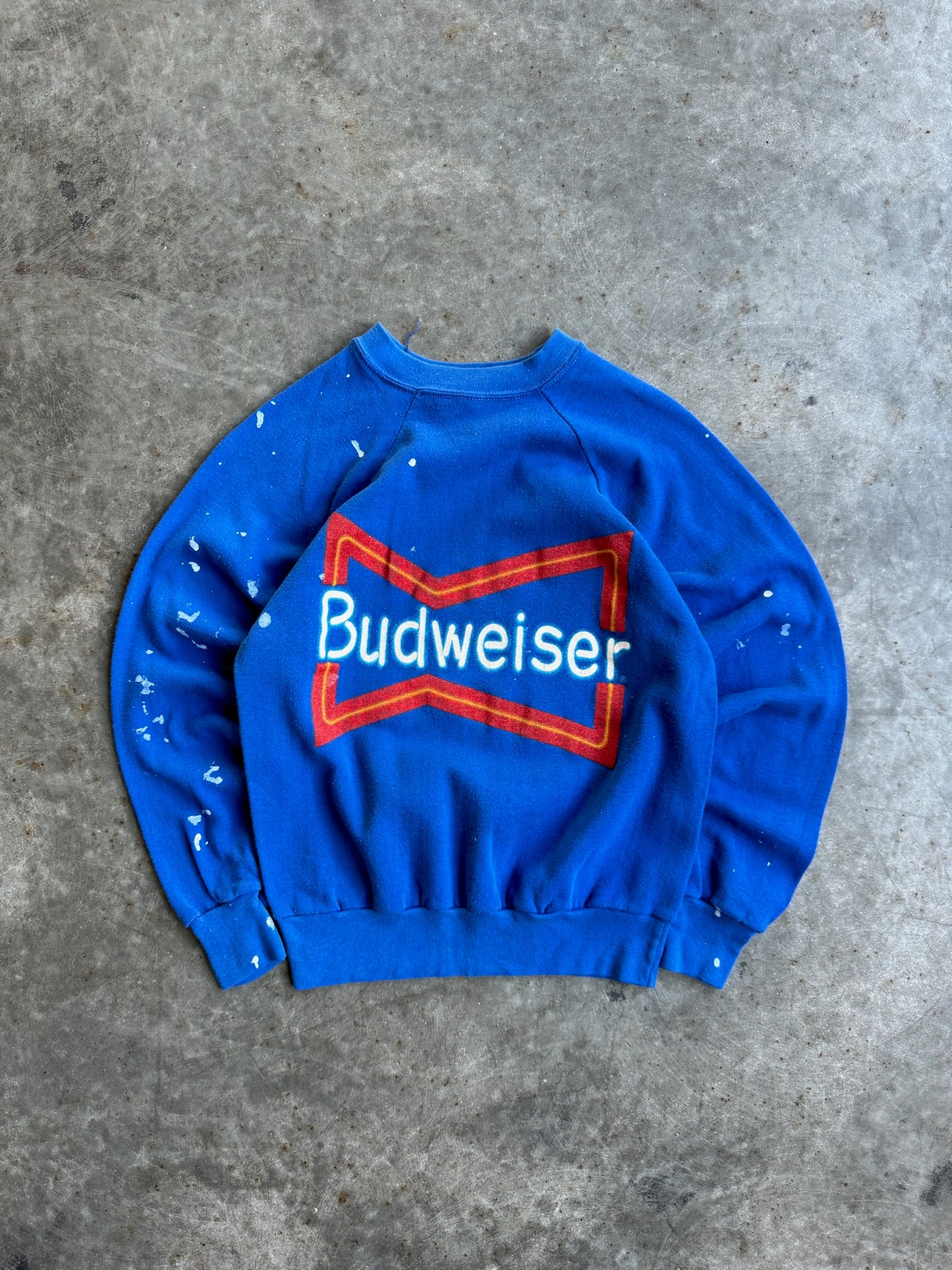 Vintage Blue Budweiser Crew - XS