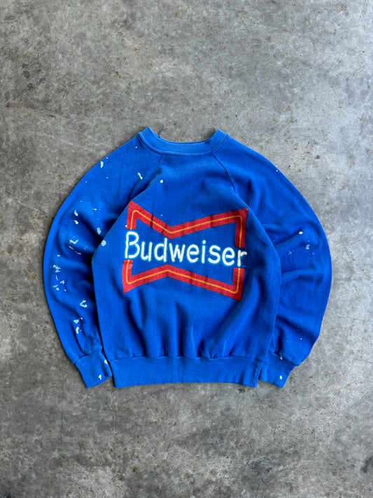 Vintage Blue Budweiser Crew - M