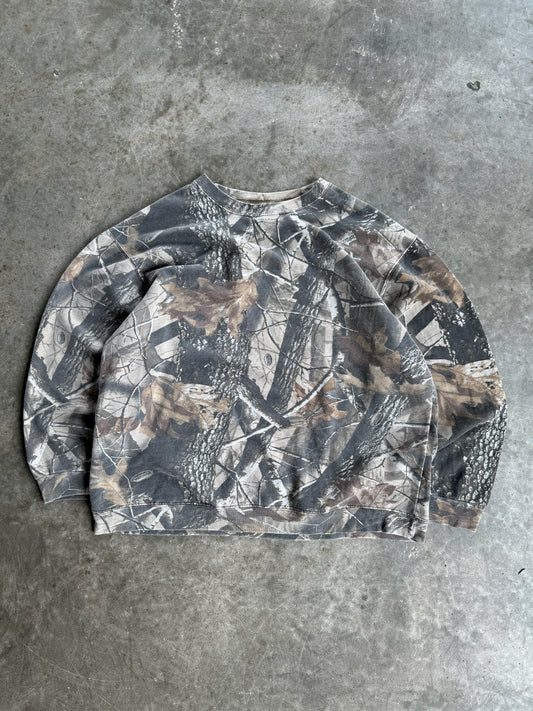 Faded Outfitters Ridge Camo Crew - L