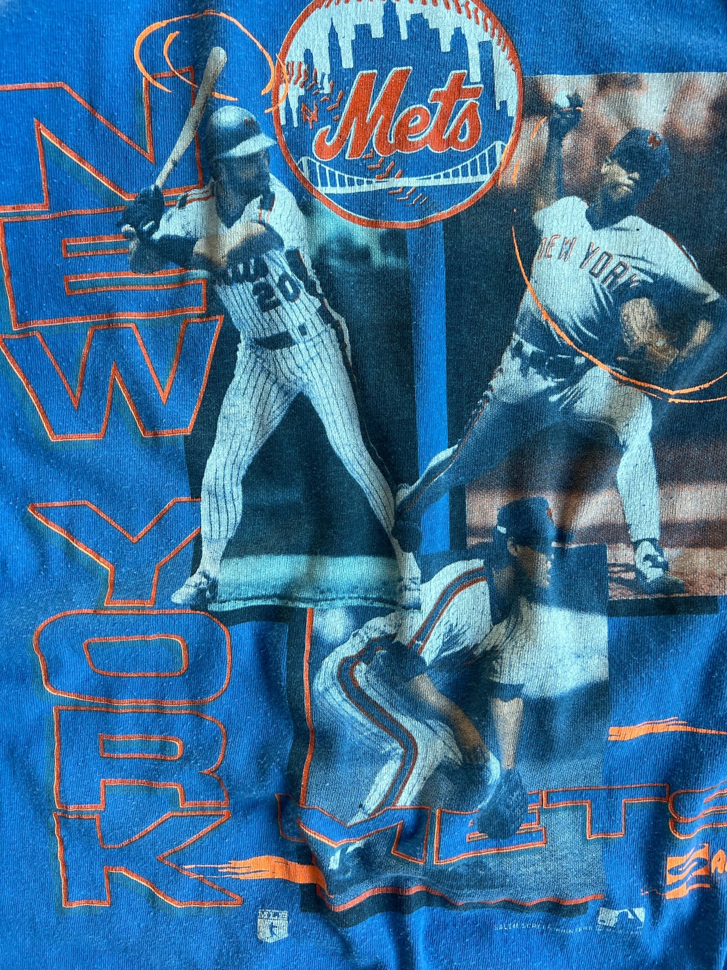 Vintage Blue New York Mets Salem Shirt - L