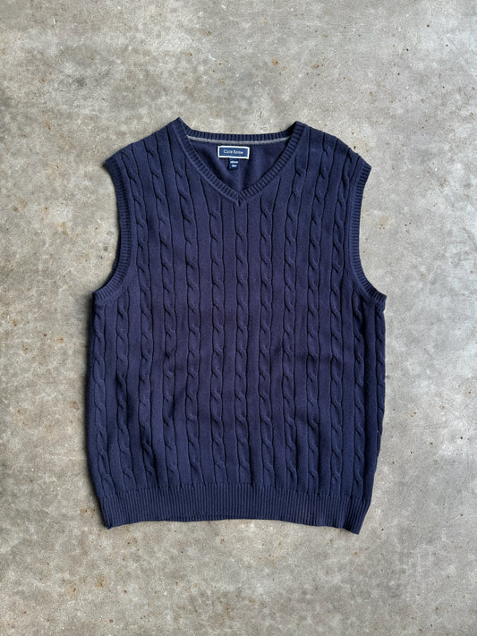 Vintage Navy Club Room Sweater Vest - M