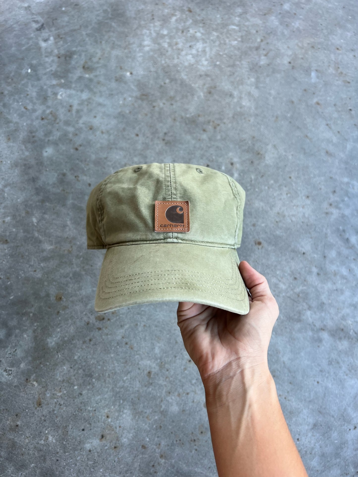 Vintage Light Green Carhartt Velcro Hat