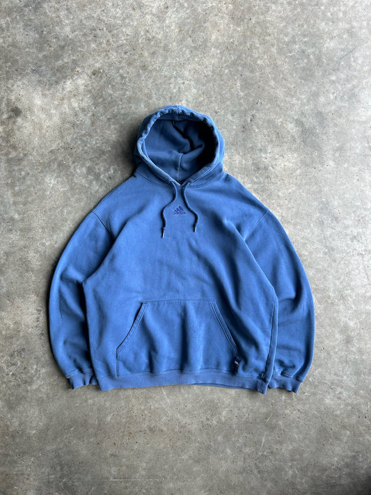 Vintage Blue Adidas Hoodie - L