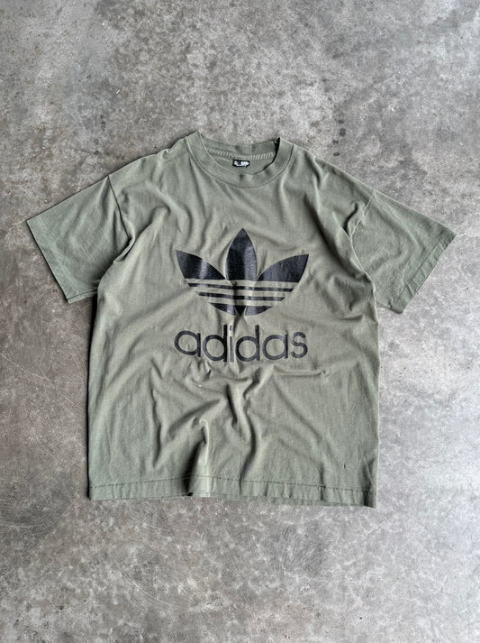 Vintage Green Adidas Logo Shirt - XL