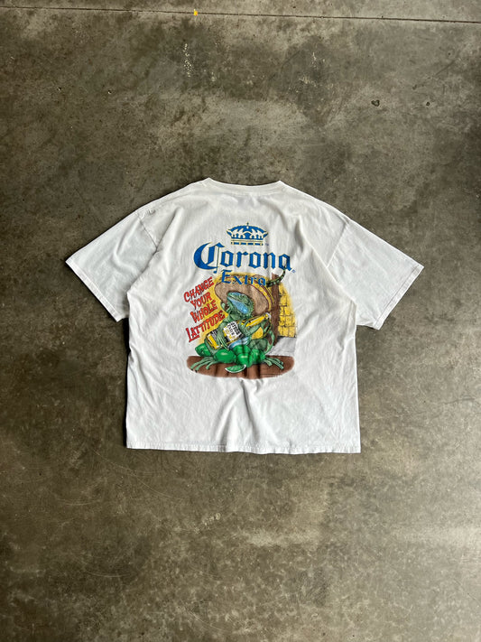 Vintage White Corona Extra Lizard Shirt - XXL