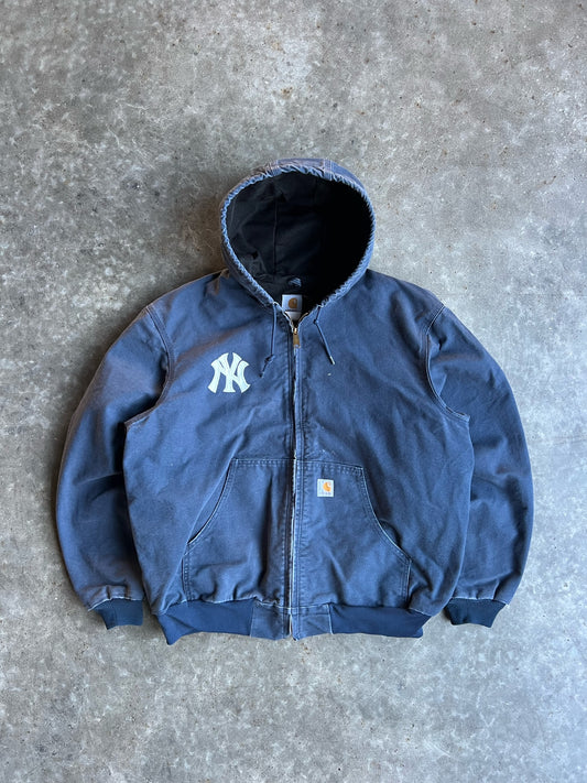 Vintage Yankees Navy Hooded Carhartt Jacket - XL