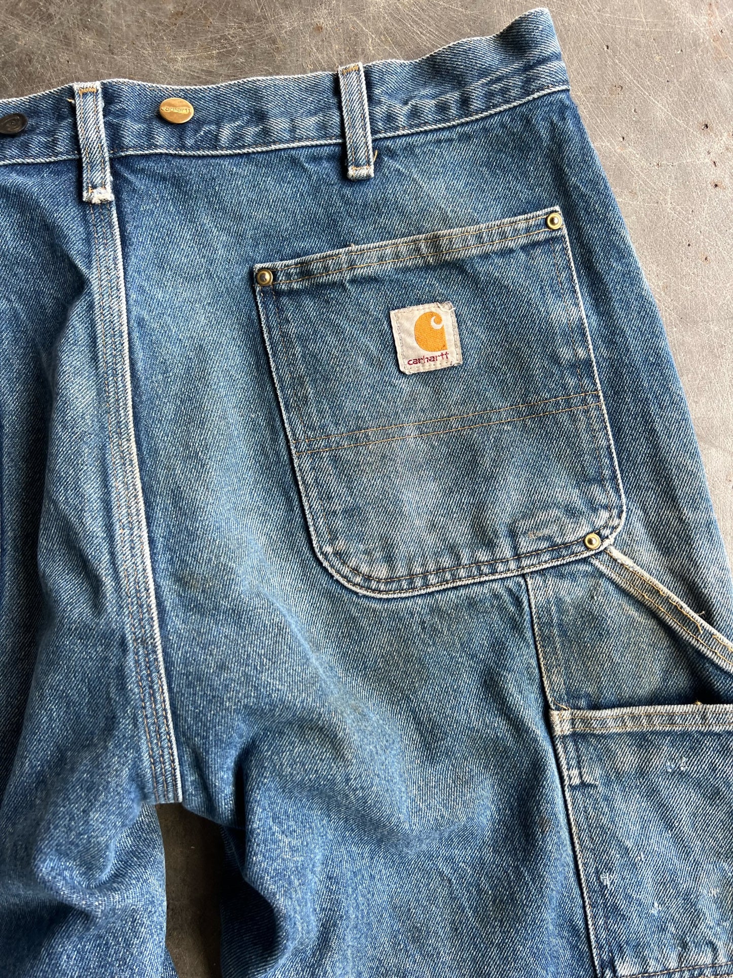 Vintage Distressed Faded Carhartt Double Knee Pants - 36