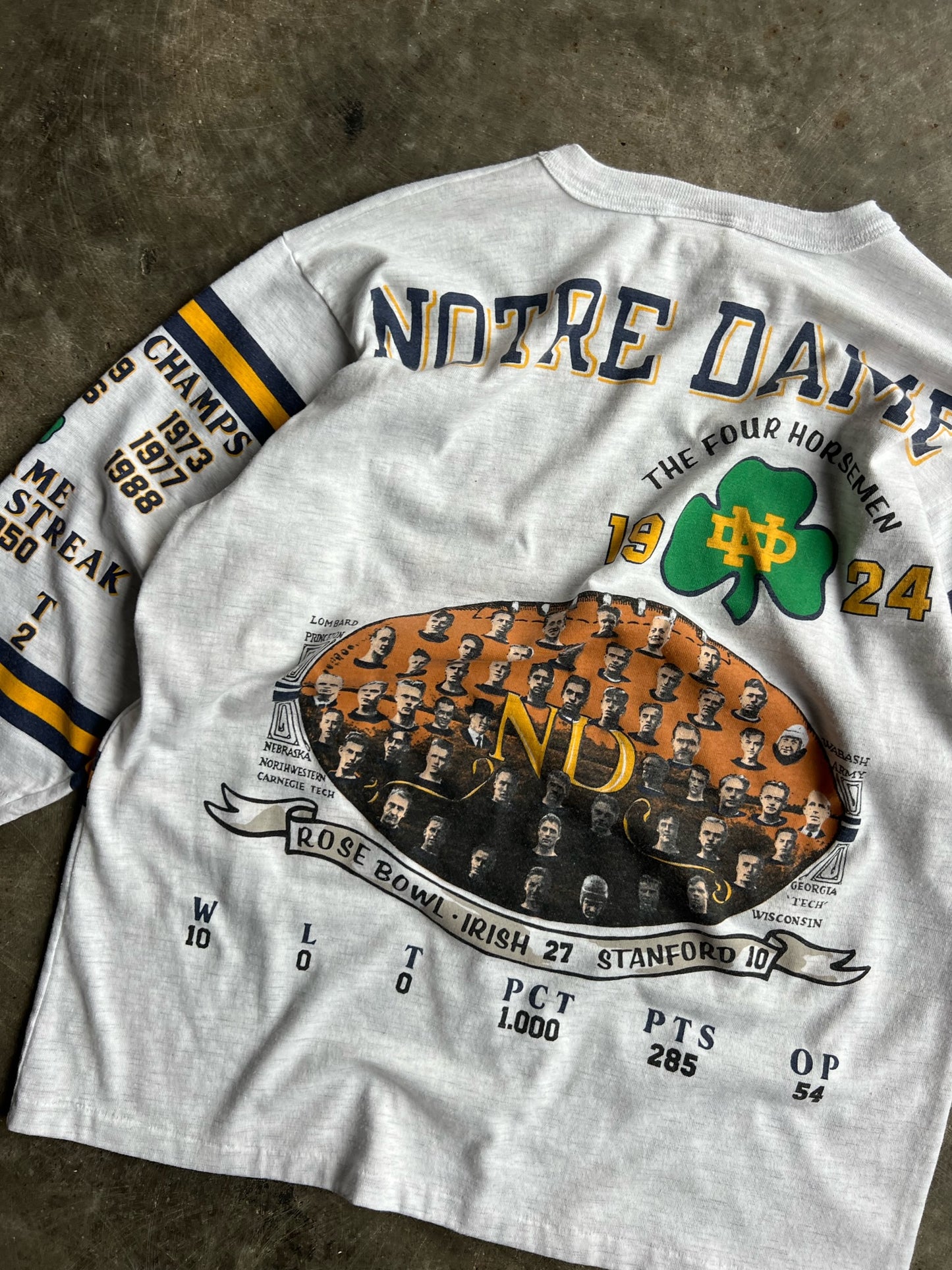 Vintage University Of Notre Dame Long Gone Shirt - L