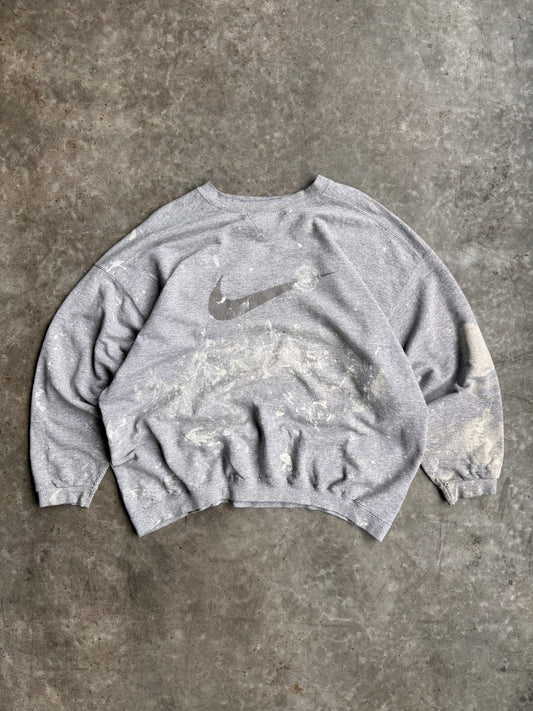 Vintage Grey Painted Nike Crew - XL