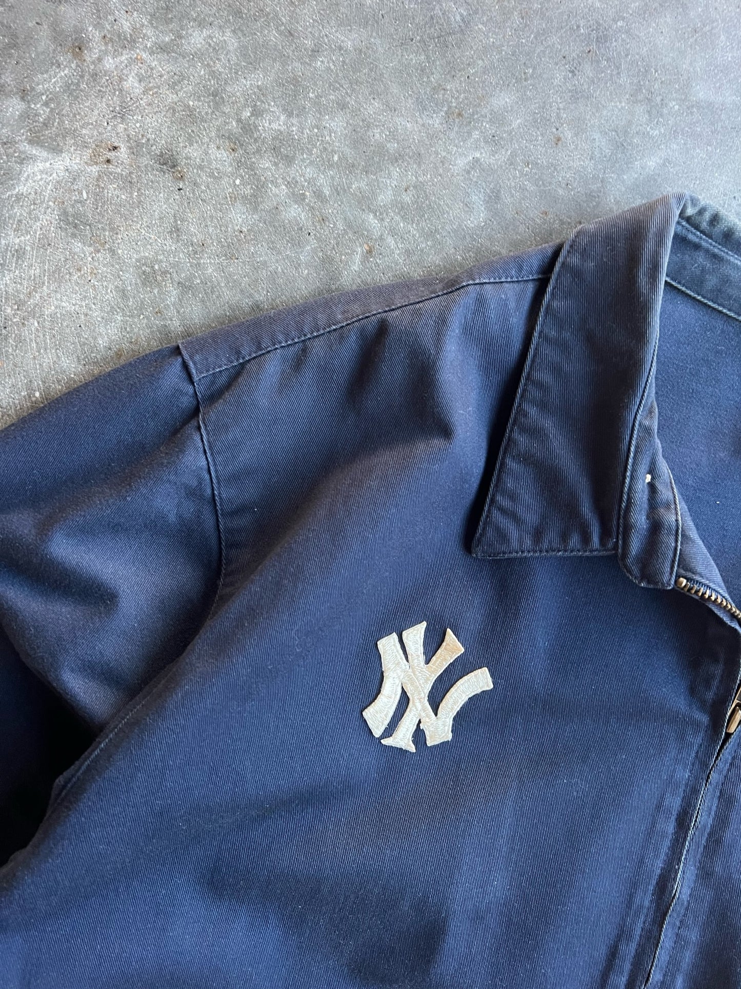 Vintage Navy Yankees Bomber Jacket - XL