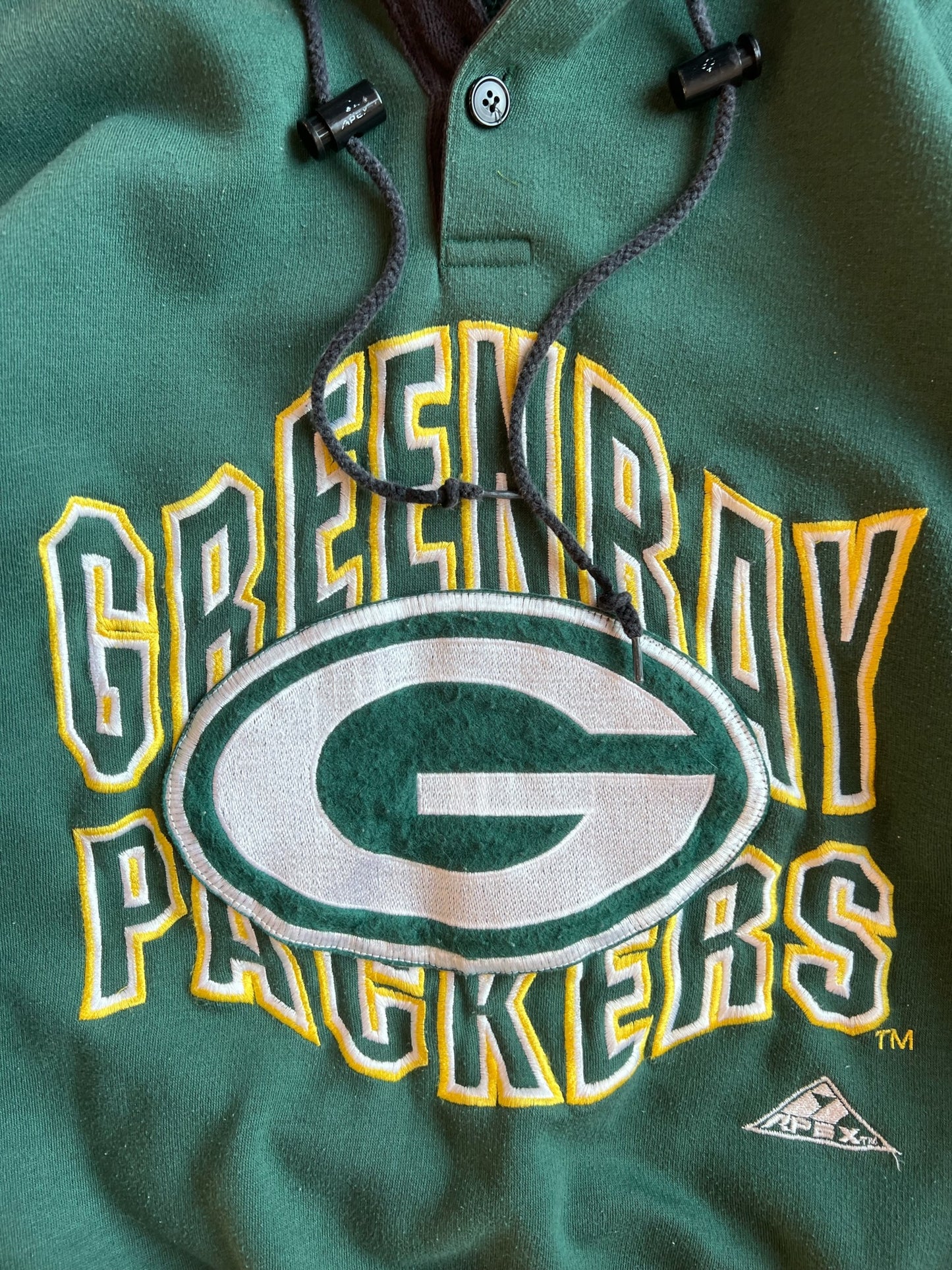 Vintage Green Bay Packers Apex Hoodie - M