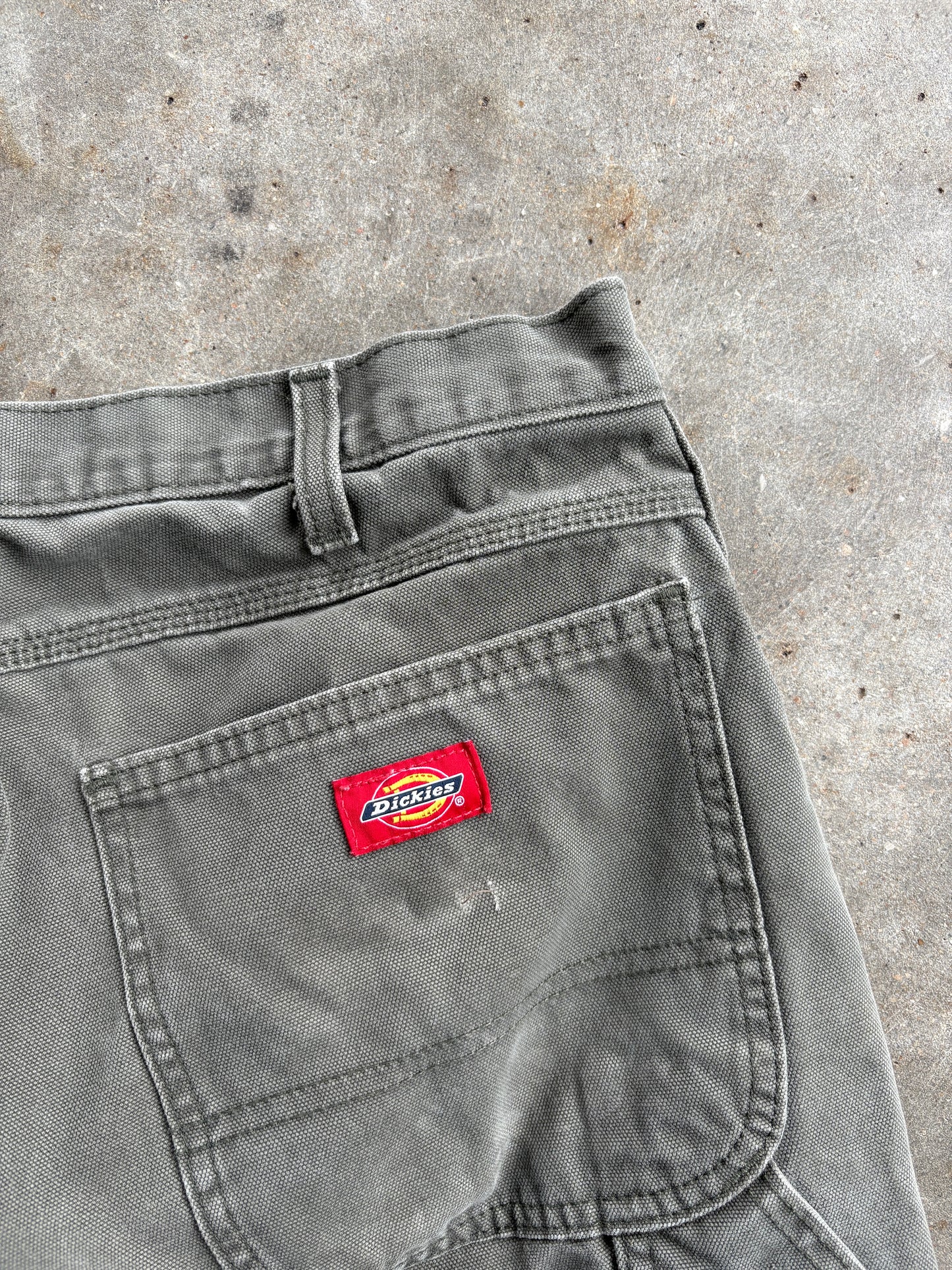 Vintage Green Distressed Dickies Carpenter Pants - 34