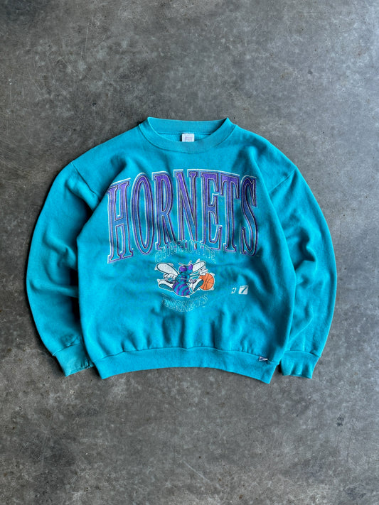 Vintage Charlotte Hornets Teal Crew - S