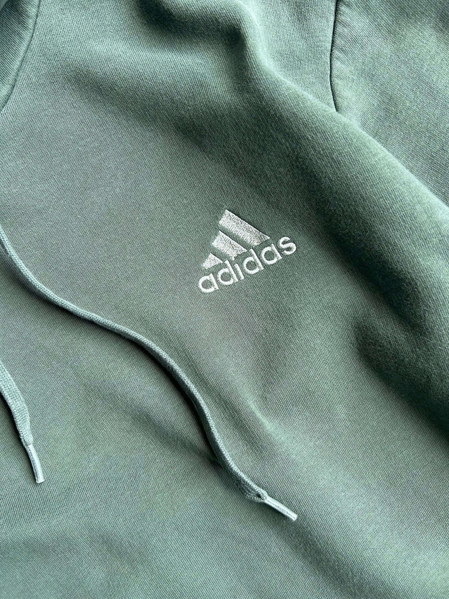 Vintage Green Adidas Hoodie - M