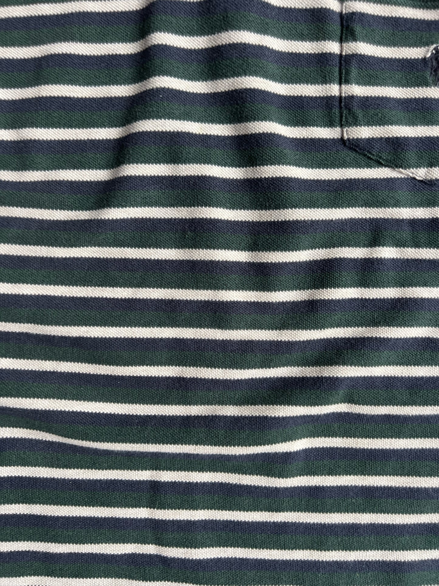 Vintage Navy/Green Ralph Lauren Striped Polo - L