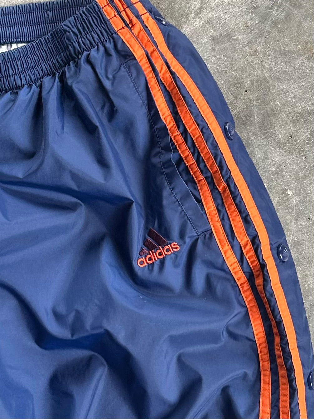 Vintage Navy & Orange Adidas Track Pants - XL