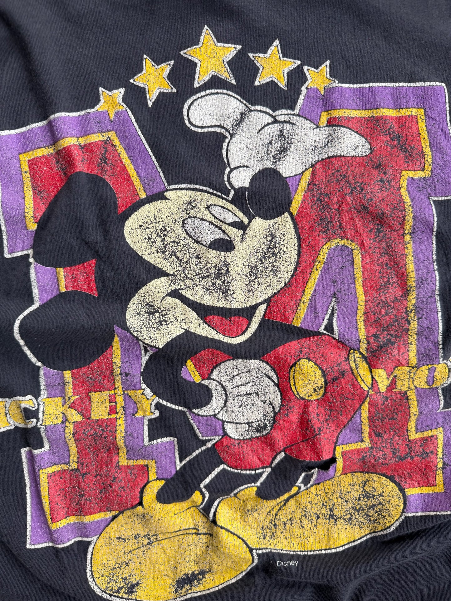 Vintage Black Mickey Mouse Shirt - XL