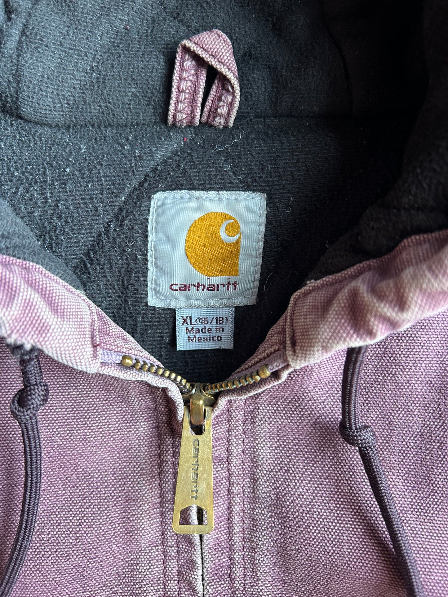 Vintage Purple Hooded Carhartt Jacket - XL