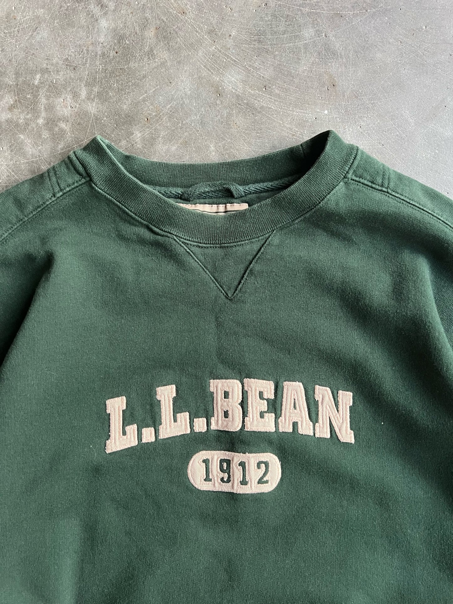 Vintage Green LL. Bean Crew - XL