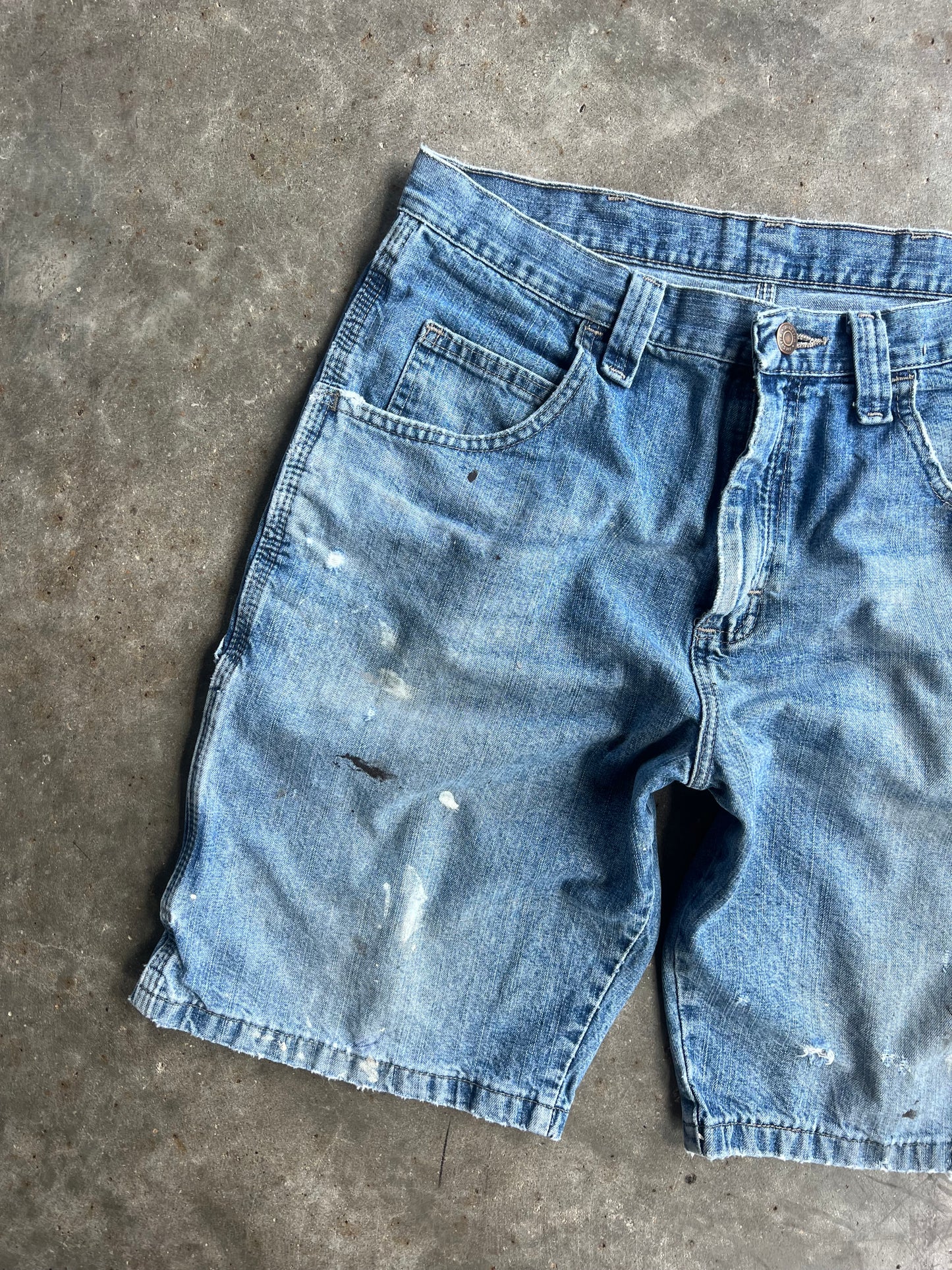 Vintage Painted Wrangler Denim Shorts - 33