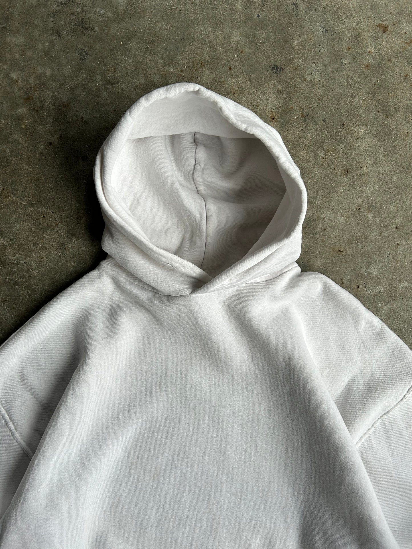 Vintage White Russell Hoodie - XL