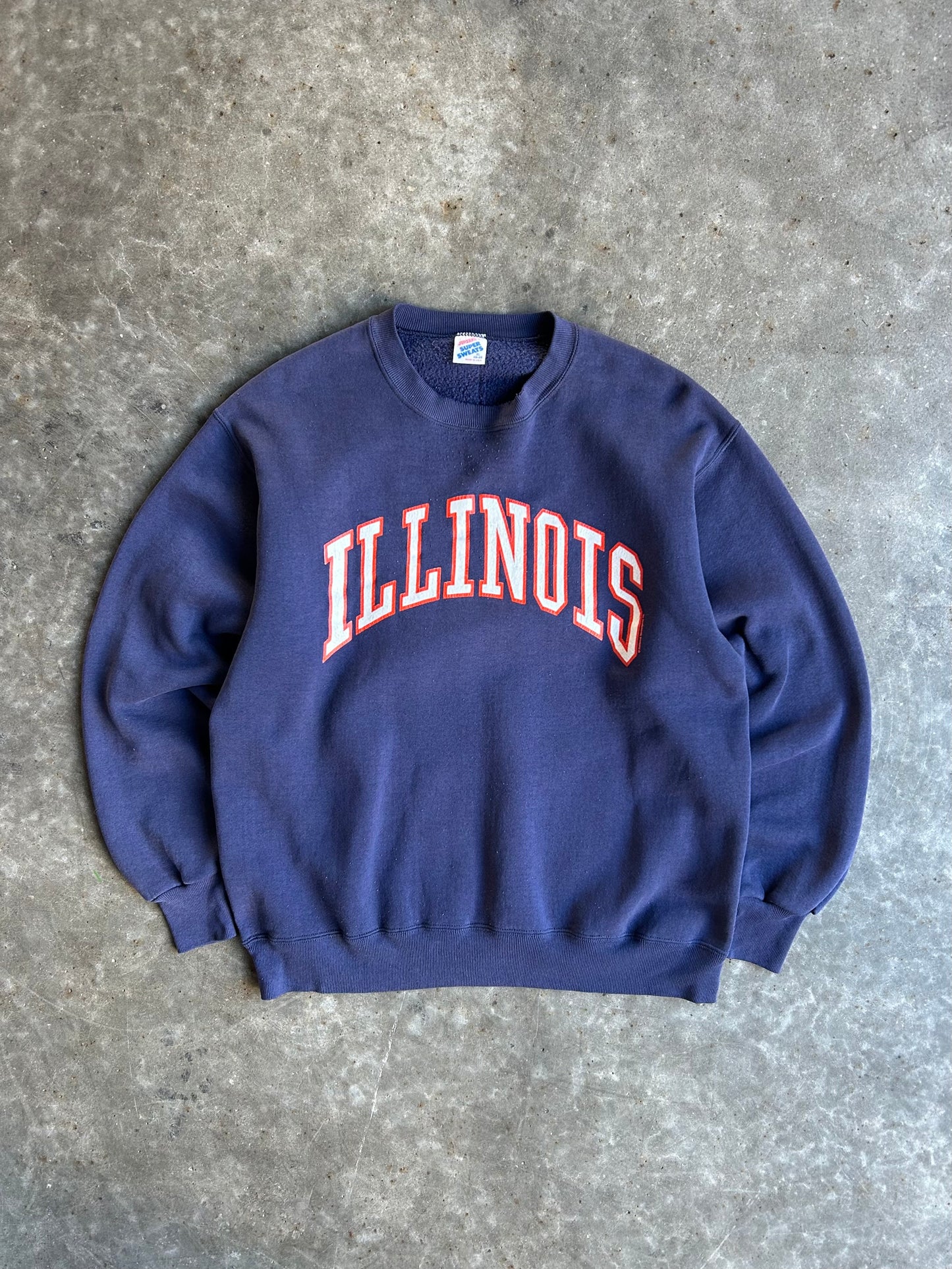 Vintage Navy Illinois Crew - XL