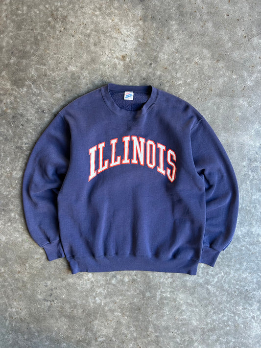 Vintage Navy Illinois Crew - XL