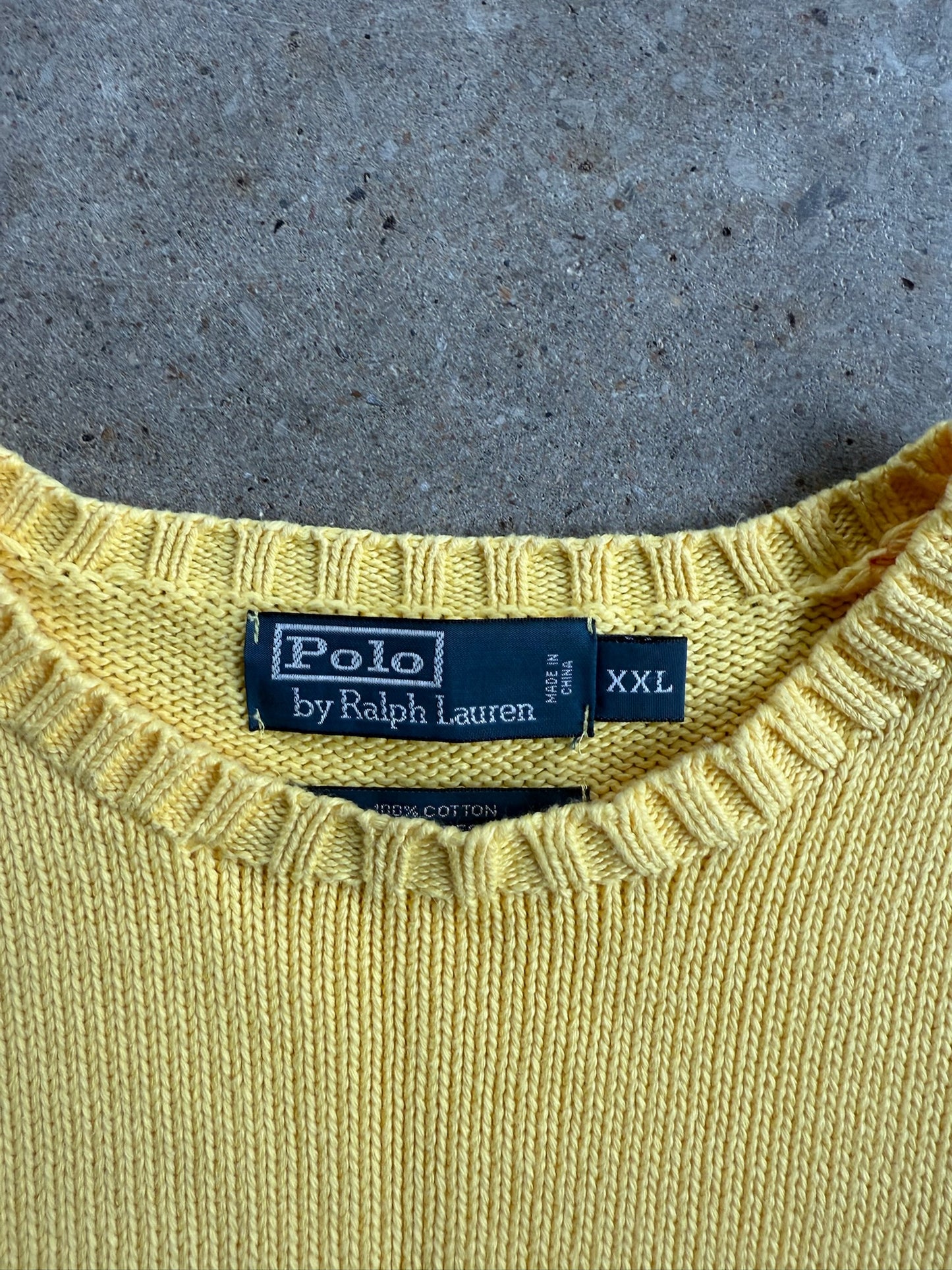 Vintage Yellow Ralph Lauren Sweater - XXL