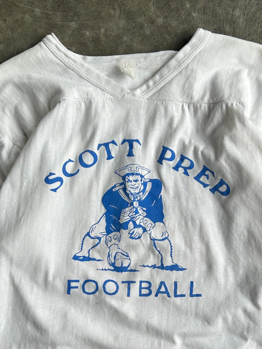 Vintage Scott Prep Football Quarter Sleeve Shirt - L