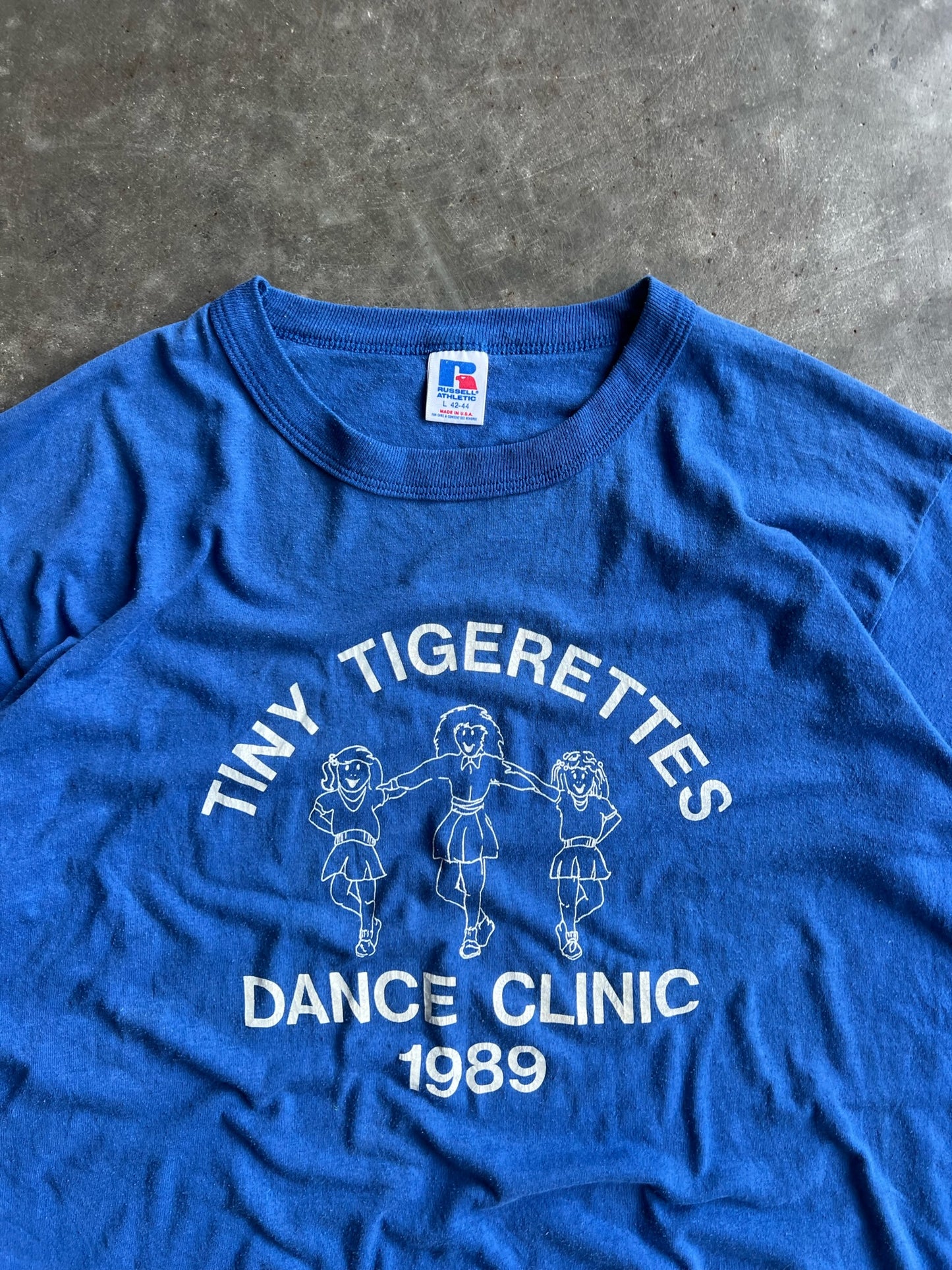 Vintage 1989 Tiny Tigerettes Dance Clinic Shirt - L