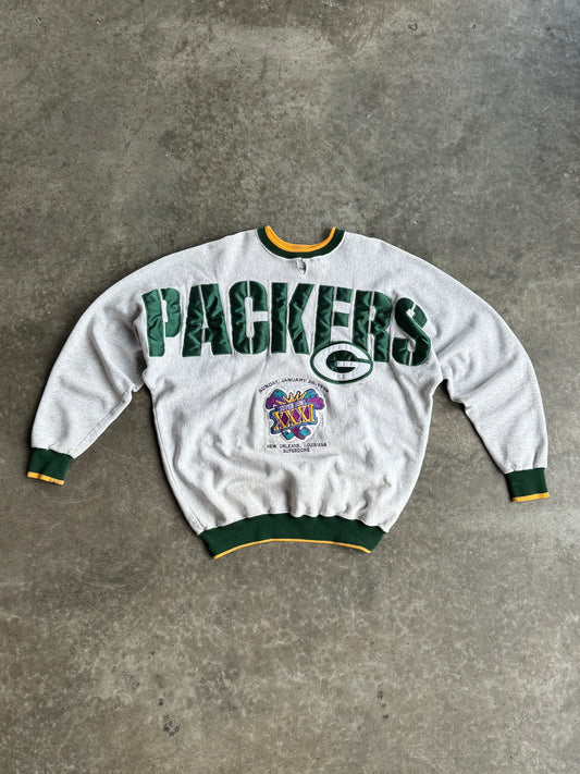 Vintage Green Bay Packers New Orleans Super Bowl Crew - XL