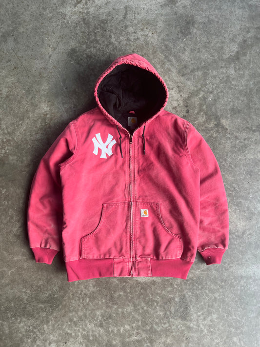 Vintage Faded Red Yankees Carhartt Jacket - L