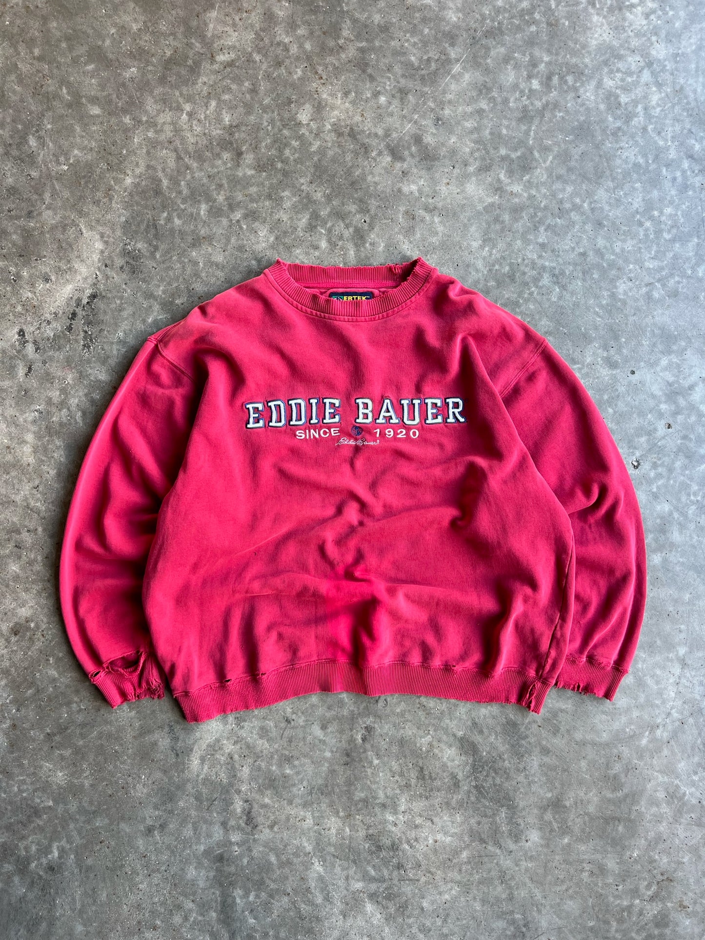 Vintage Red Eddie Bauer Crew - L