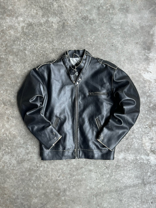 Vintage Positano Black Leather Jacket - M