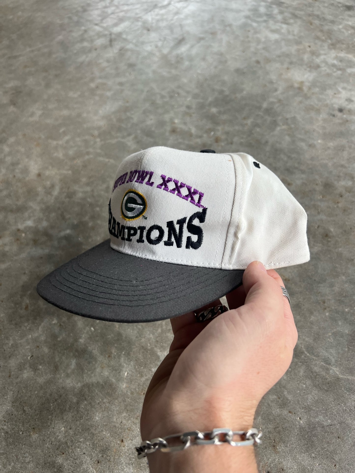 Vintage Green Bay Packers Super Bowl Champions SnapBack Hat