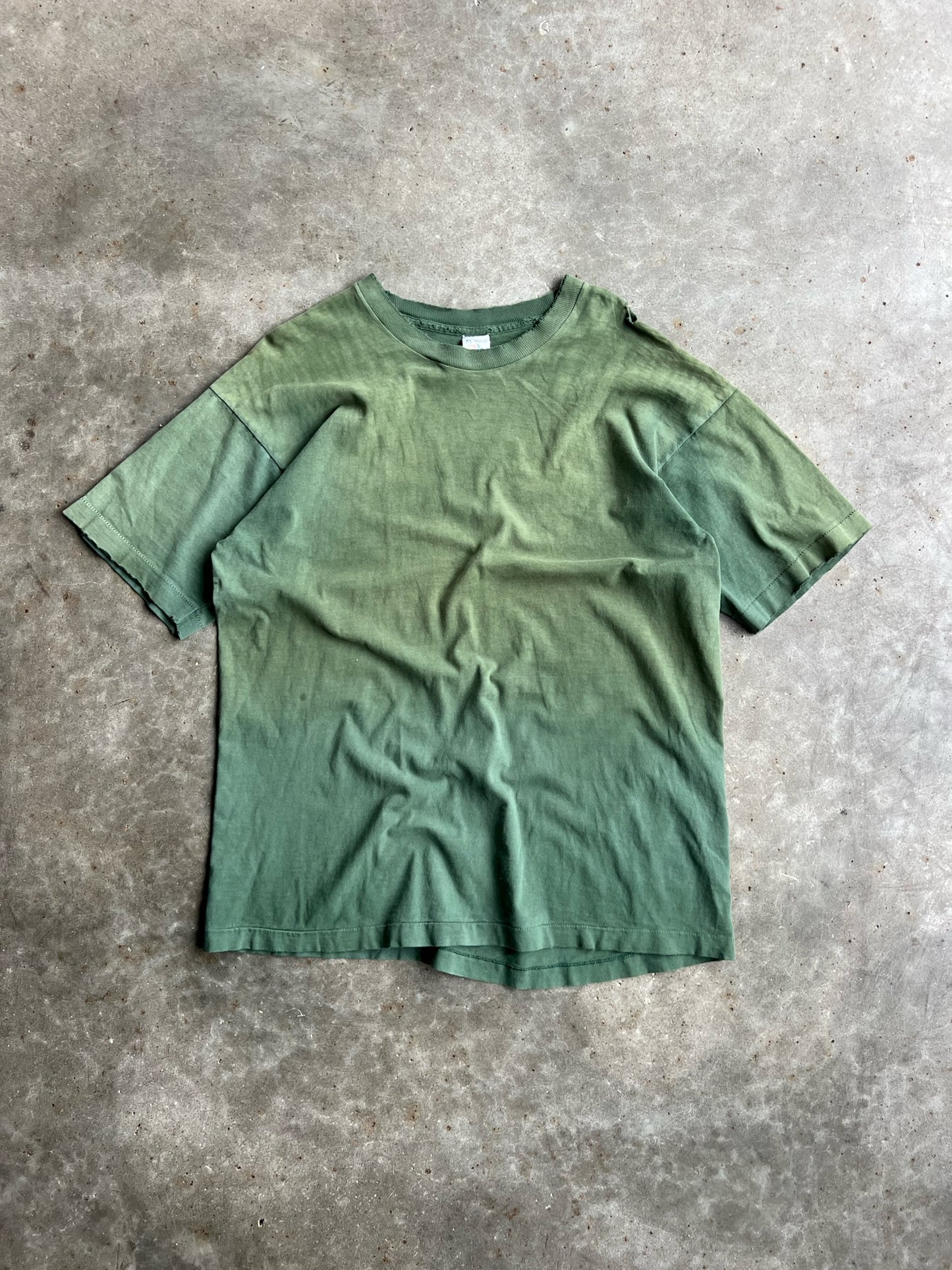 Vintage Green Distressed Shirt - XL