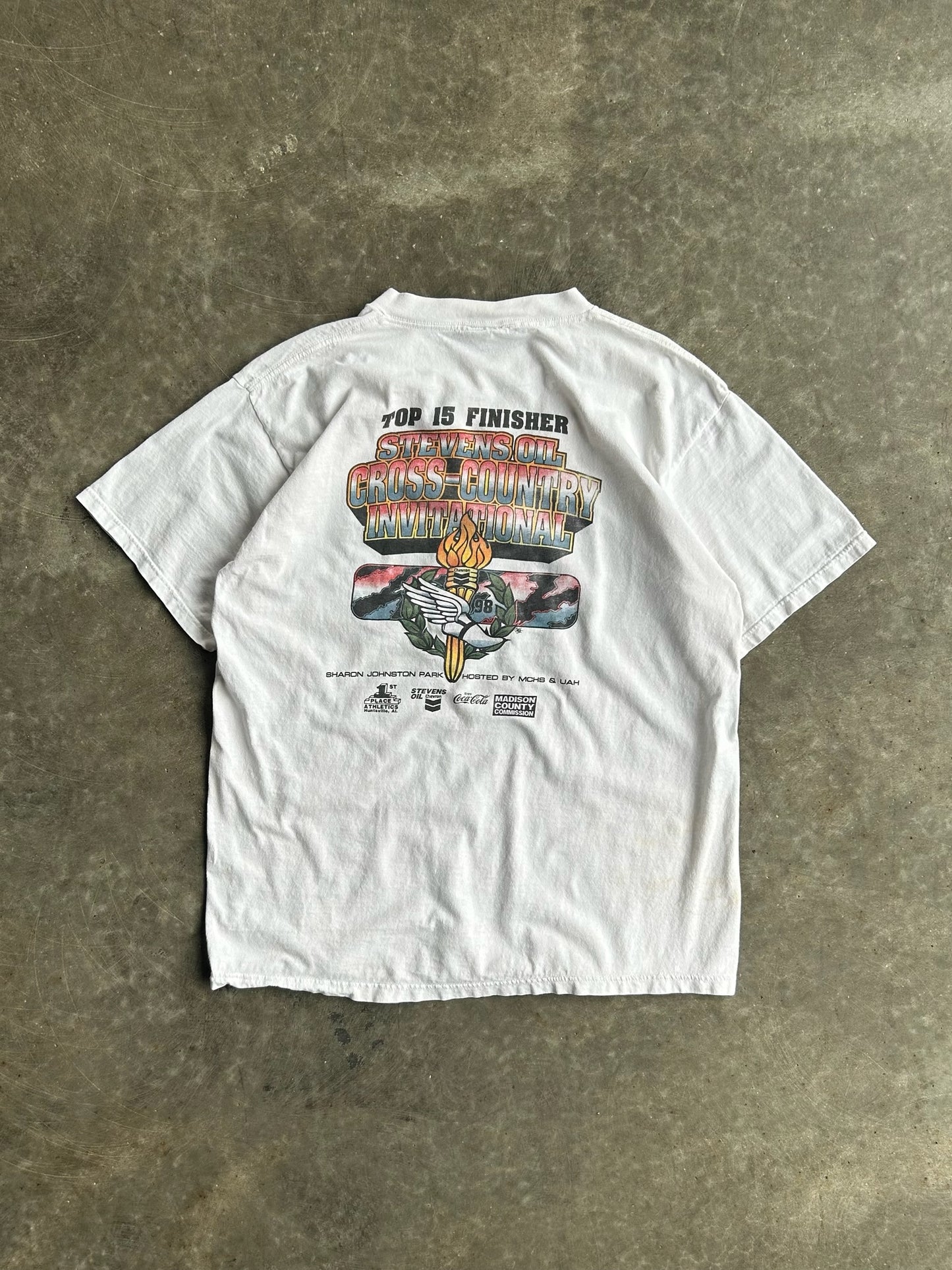 Vintage White New Balance Cross Country Tee - XL