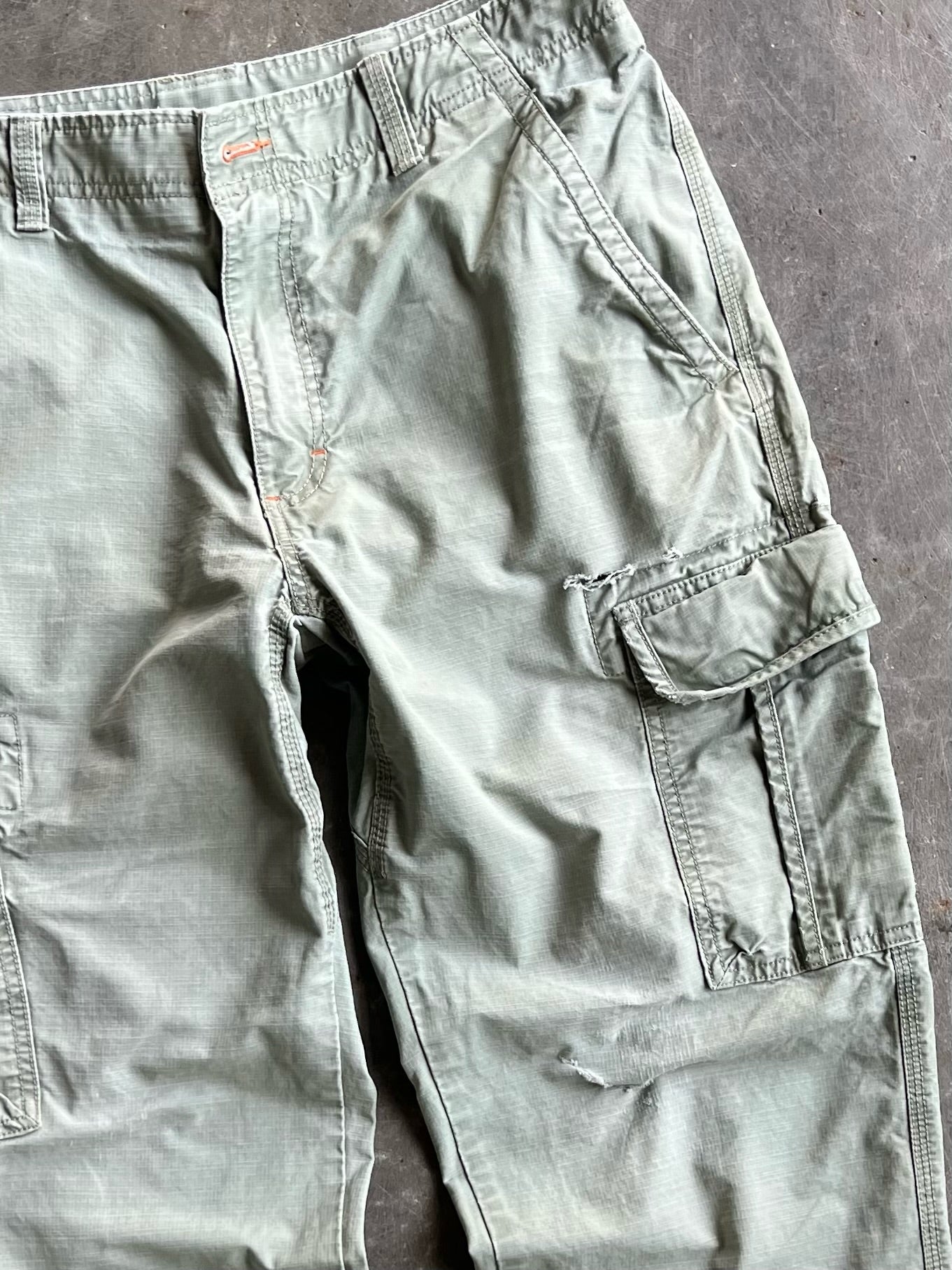 Vintage L.L. Bean Olive Green Cargo Pants - 34