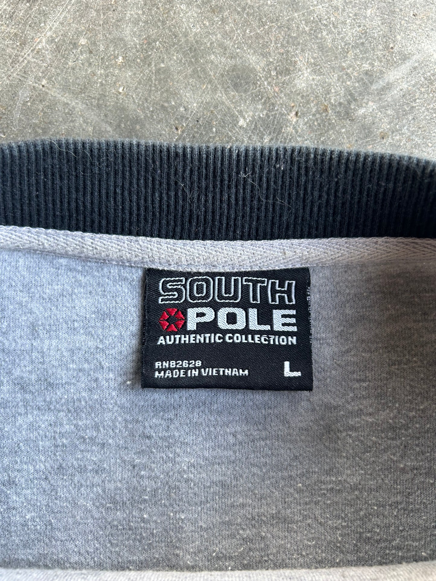 Vintage Grey South Pole Crew - L