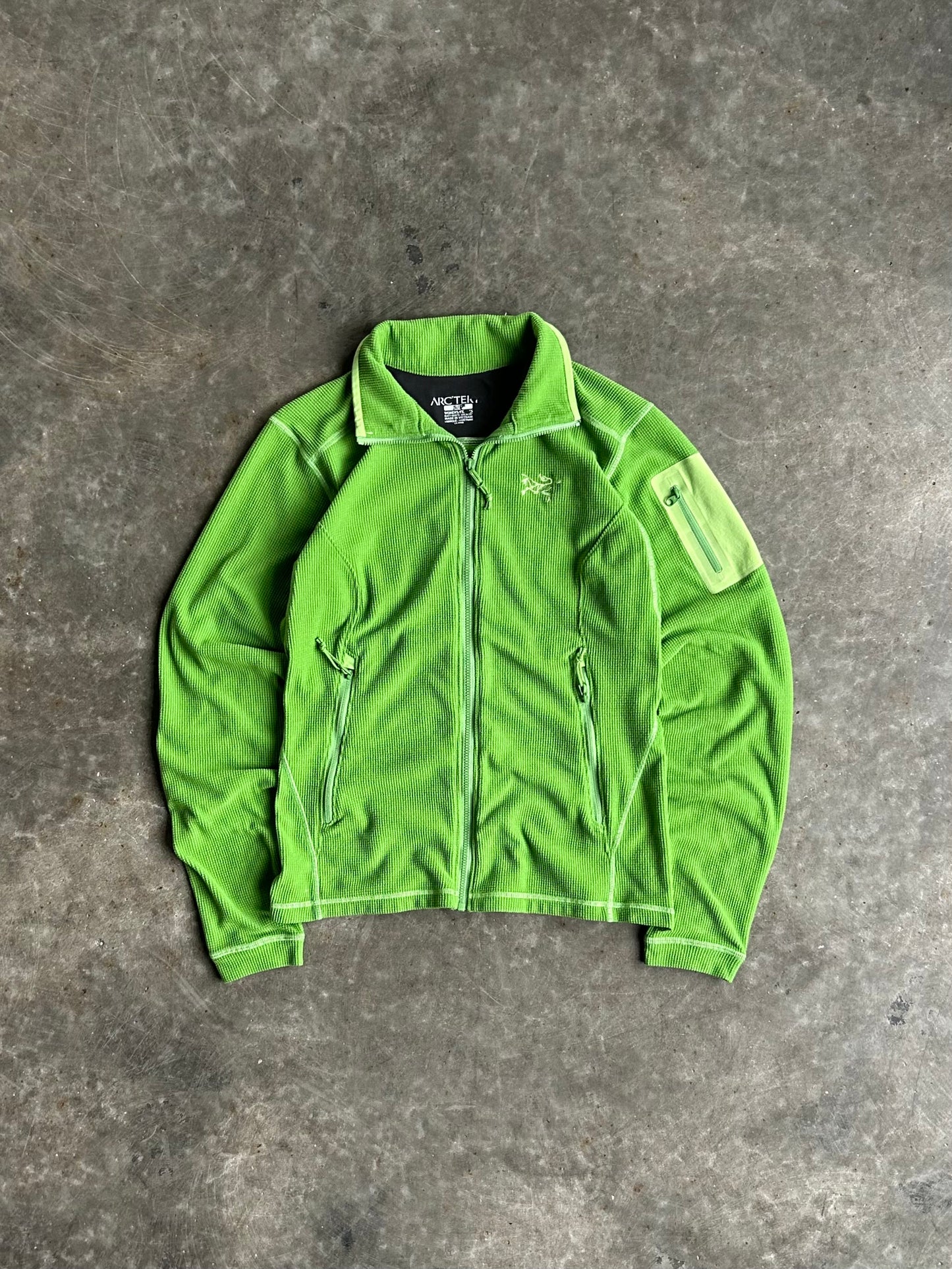 Green Arcteryx Waffle Knit Jacket - S