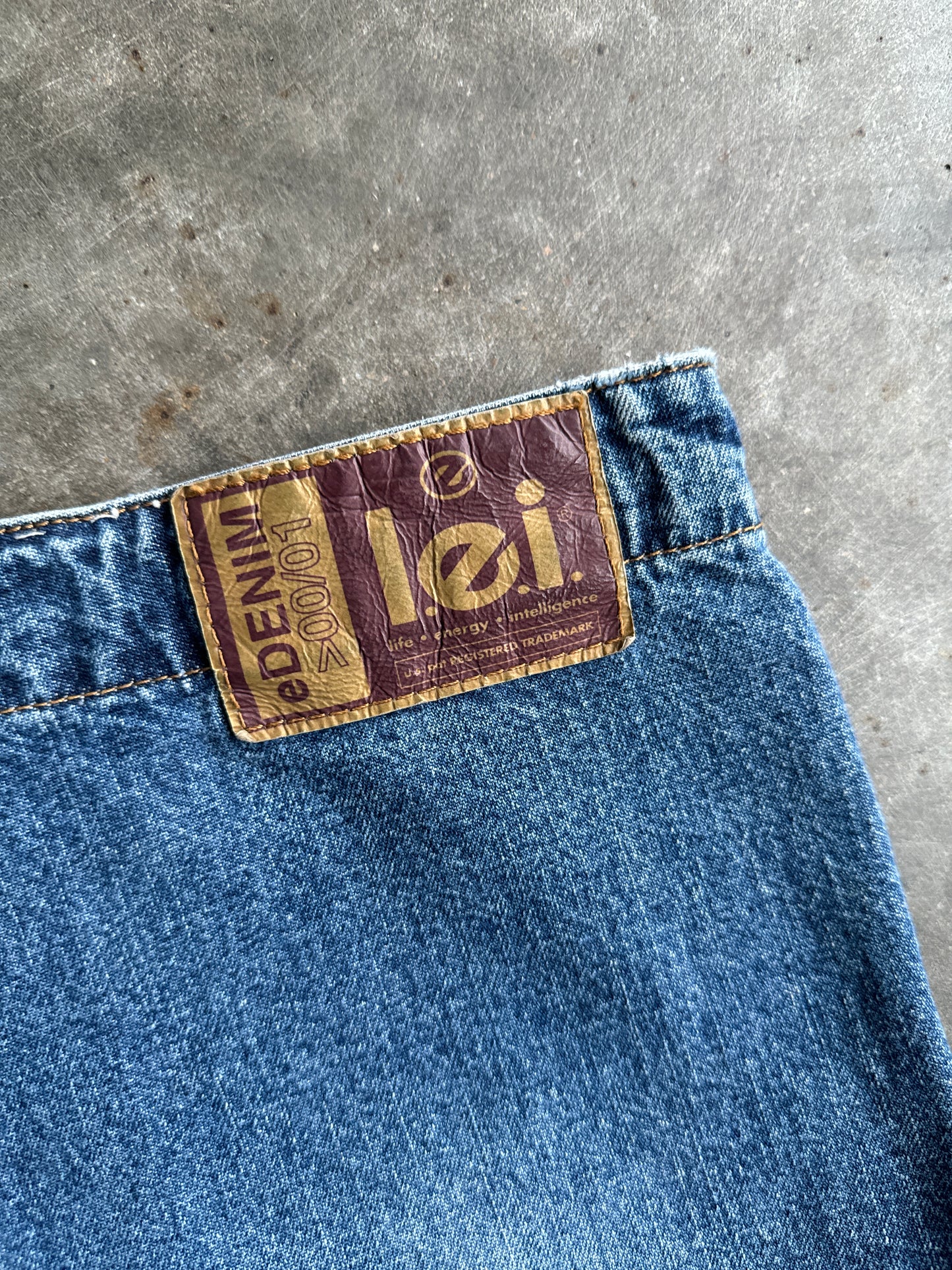 Vintage Dark Wash L.e.i. Denim Micro Shorts - 32