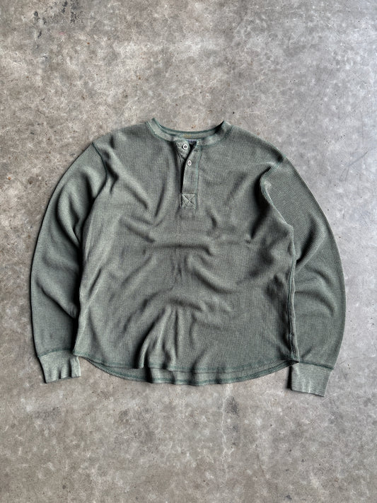 Vintage Faded Glory Green Thermal Long Sleeve - L