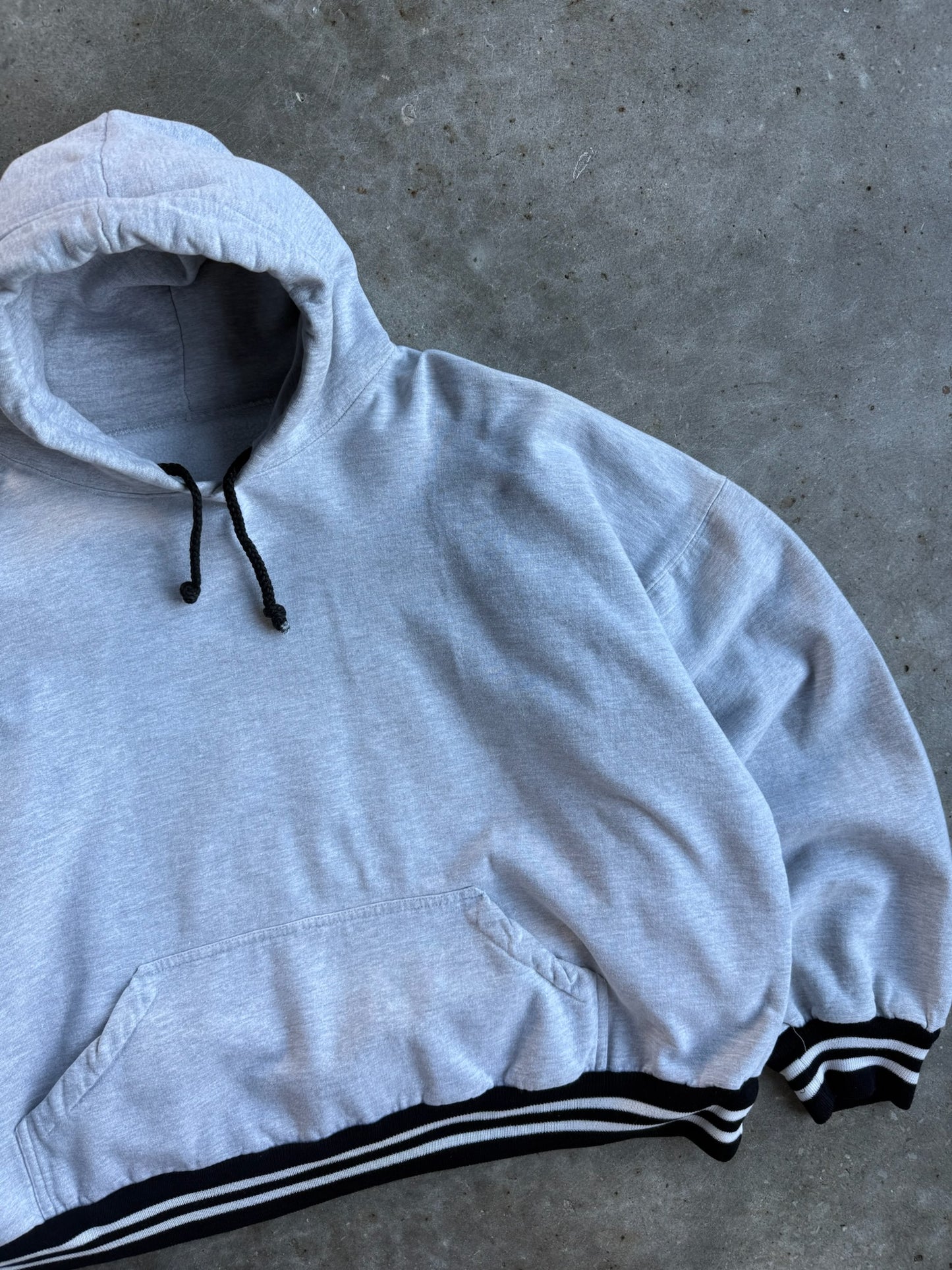 Vintage Grey Blank Hoodie - XXL