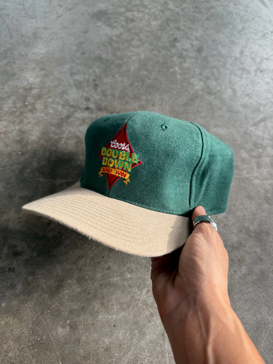 Vintage Green Coors Snapback Hat