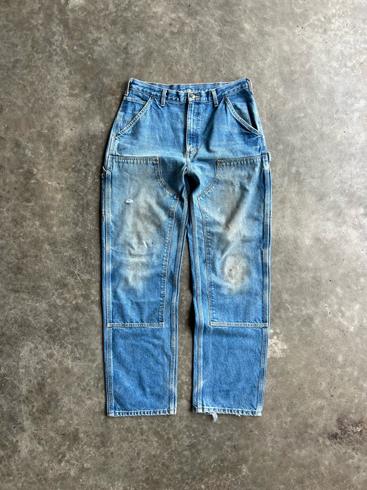 Vintage Medium Wash Carhartt Double Knee Pants - 34