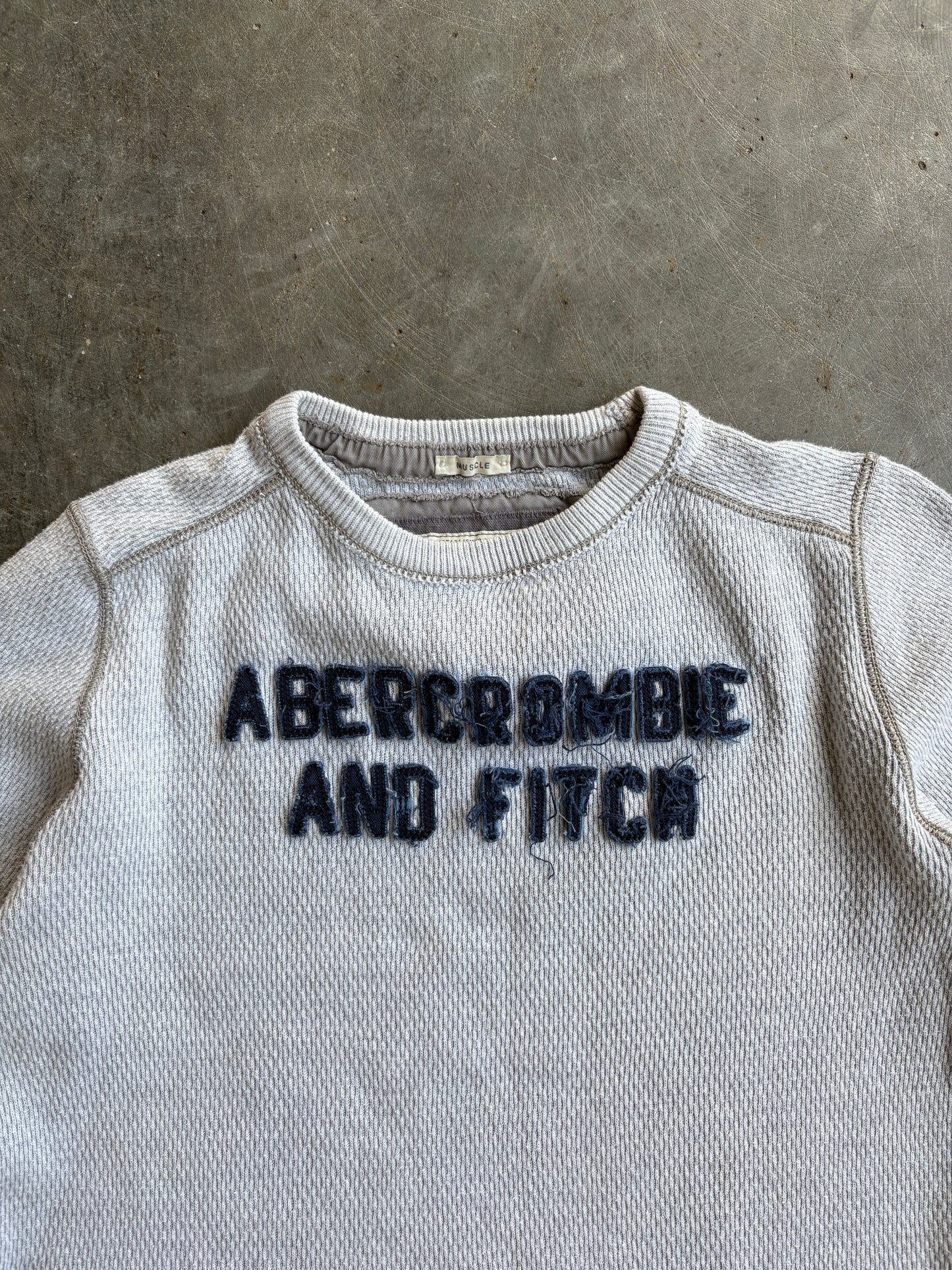 Vintage Grey Abercrombie & Fitch Thermal - L